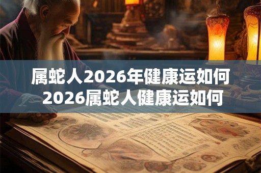 属蛇人2026年健康运如何 2026属蛇人健康运如何