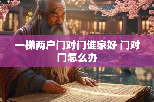 一梯两户门对门谁家好 门对门怎么办 一梯两户门对门谁家好 门对门怎么办