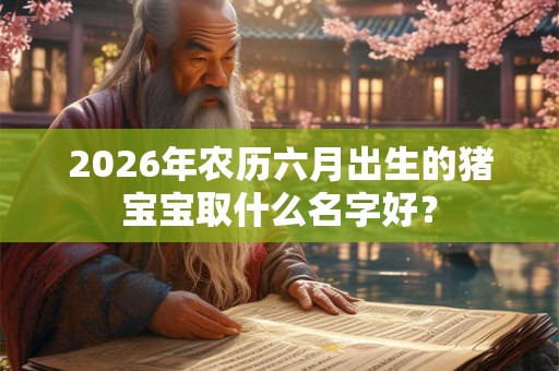 2026年农历六月出生的猪宝宝取什么名字好？