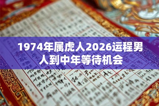 1974年属虎人2026运程男 人到中年等待机会
