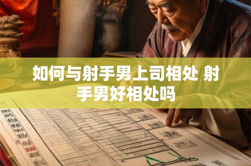 如何与射手男上司相处 射手男好相处吗