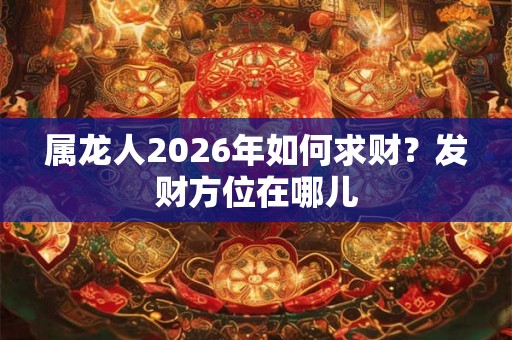 属龙人2026年如何求财?发财方位在哪儿 属龙人2026年如何求财?发财方位在哪儿