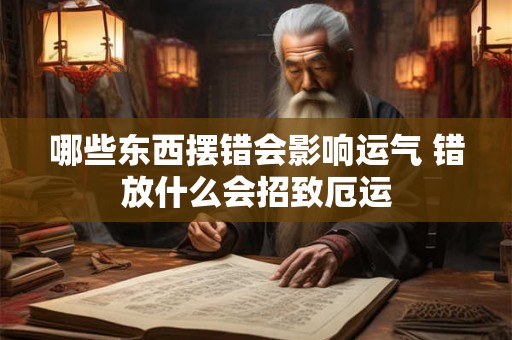 哪些东西摆错会影响运气 错放什么会招致厄运