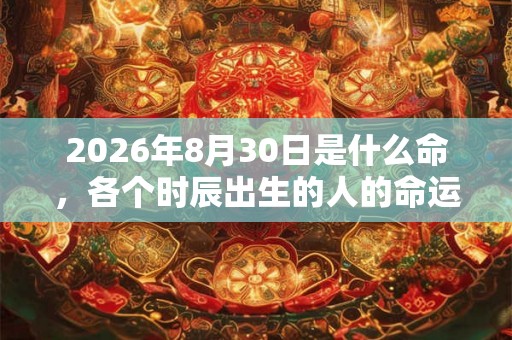 2026年8月30日是什么命,各个时辰出生的人的命运 2026年8月30日是什么命,各个时辰出生的人的命运