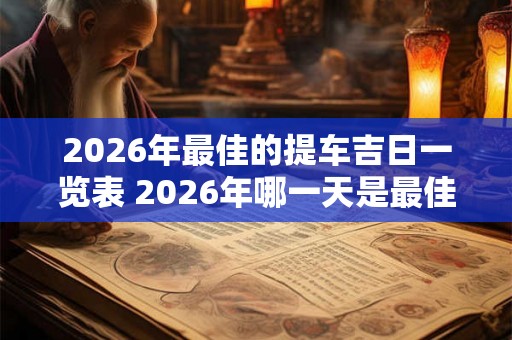 2026年最佳的提车吉日一览表 2026年哪一天是最佳的提车吉日