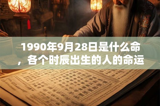 1990年9月28日是什么命，各个时辰出生的人的命运