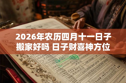 2026年农历四月十一日子搬家好吗 日子财喜神方位