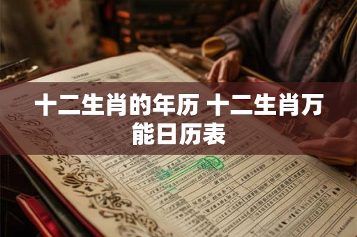 十二生肖的年历 十二生肖万能日历表