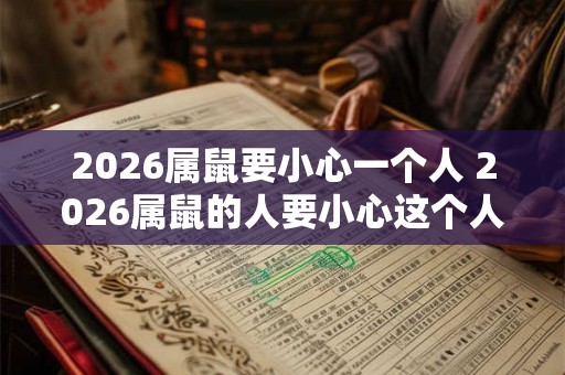 2026属鼠要小心一个人 2026属鼠的人要小心这个人吗