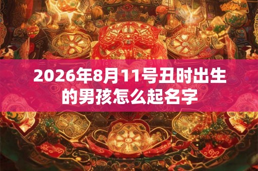 2026年8月11号丑时出生的男孩怎么起名字
