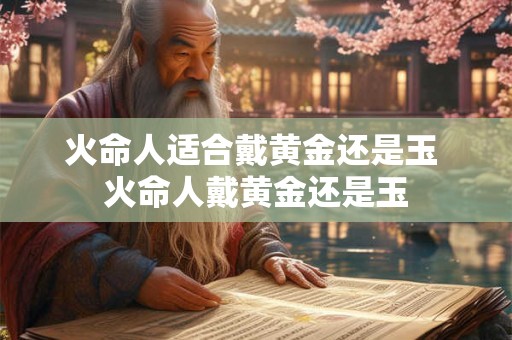 火命人适合戴黄金还是玉 火命人戴黄金还是玉 火命人适合戴黄金还是玉 火命人戴黄金还是玉