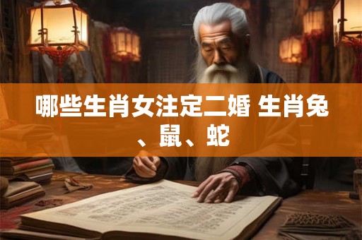 哪些生肖女注定二婚 生肖兔、鼠、蛇