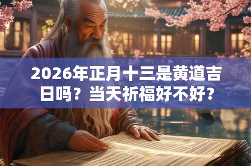 2026年正月十三是黄道吉日吗？当天祈福好不好？