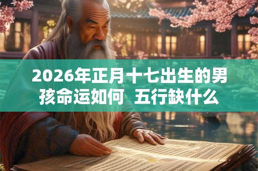 2026年正月十七出生的男孩命运如何  五行缺什么