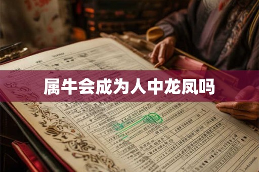 属牛会成为人中龙凤吗