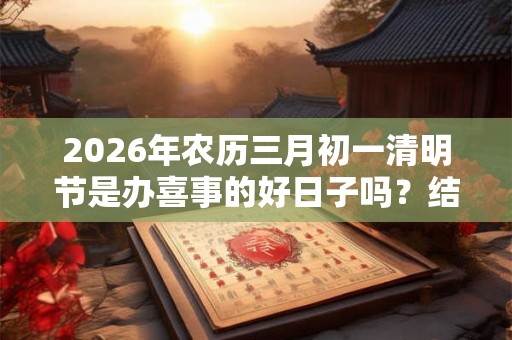 2026年农历三月初一清明节是办喜事的好日子吗?结婚如何择吉? 2026年农历三月初一清明节是办喜事的好日子吗?结婚如何择吉?