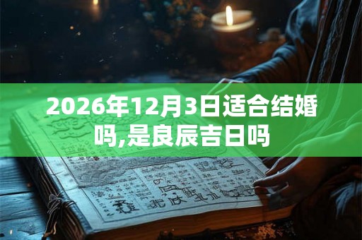 2026年12月3日适合结婚吗,是良辰吉日吗 2026年12月3日适合结婚吗,是良辰吉日吗