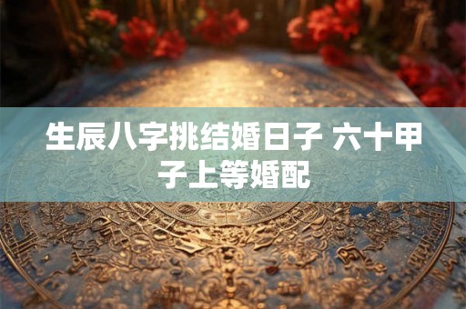 生辰八字挑结婚日子 六十甲子上等婚配