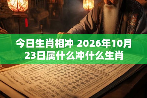 今日生肖相冲 2026年10月23日属什么冲什么生肖