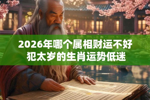 2026年哪个属相财运不好 犯太岁的生肖运势低迷