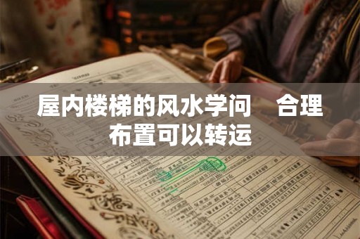 屋内楼梯的风水学问　合理布置可以转运