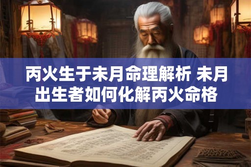 丙火生于未月命理解析 未月出生者如何化解丙火命格
