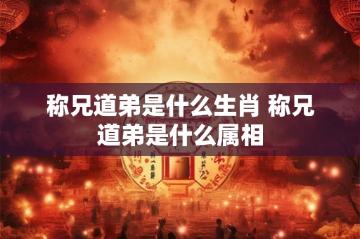 称兄道弟是什么生肖 称兄道弟是什么属相