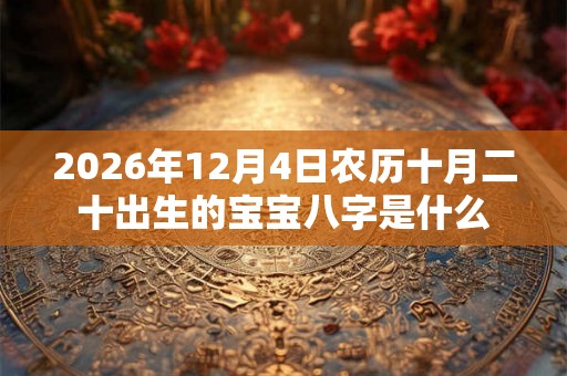 2026年12月4日农历十月二十出生的宝宝八字是什么