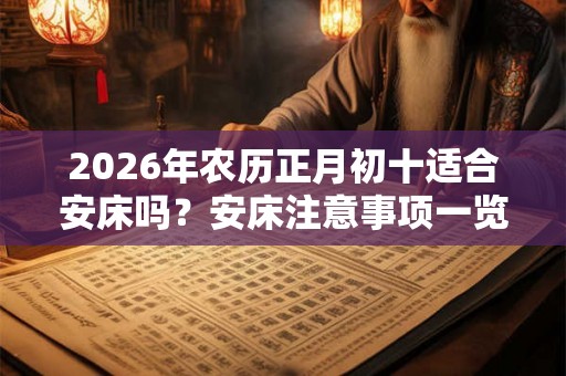2026年农历正月初十适合安床吗？安床注意事项一览！