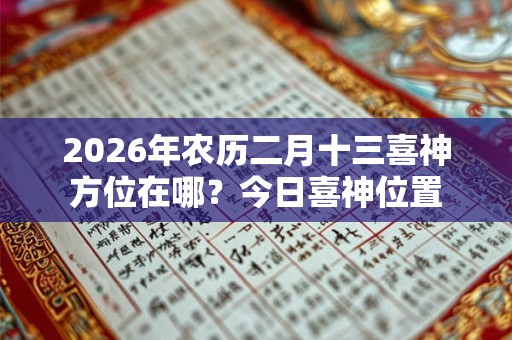 2026年农历二月十三喜神方位在哪？今日喜神位置