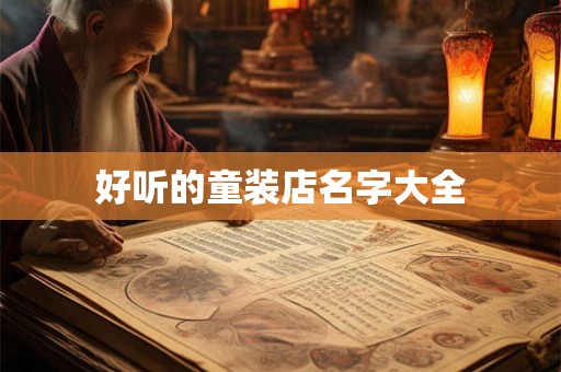 好听的童装店名字大全