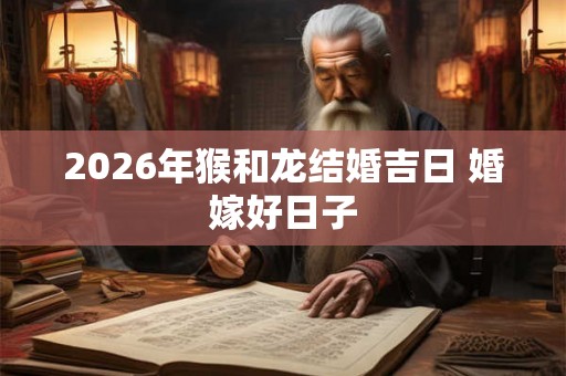 2026年猴和龙结婚吉日 婚嫁好日子