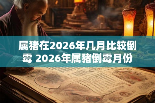 属猪在2026年几月比较倒霉 2026年属猪倒霉月份