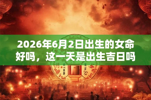 2026年6月2日出生的女命好吗，这一天是出生吉日吗？