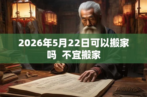 2026年5月22日可以搬家吗 不宜搬家 2026年5月22日可以搬家吗 不宜搬家