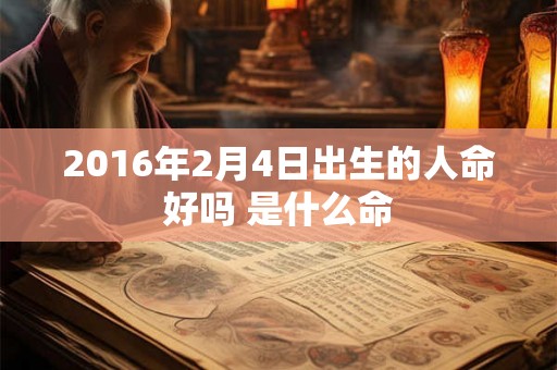 2016年2月4日出生的人命好吗 是什么命 2016年2月4日出生的人命好吗 是什么命