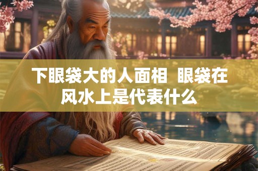 下眼袋大的人面相  眼袋在风水上是代表什么