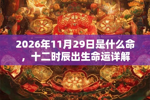 2026年11月29日是什么命，十二时辰出生命运详解