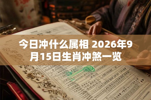 今日冲什么属相 2026年9月15日生肖冲煞一览