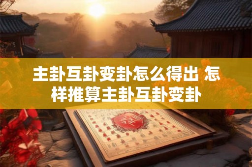 主卦互卦变卦怎么得出 怎样推算主卦互卦变卦 主卦互卦变卦怎么得出 怎样推算主卦互卦变卦
