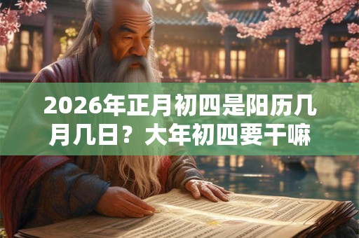 2026年正月初四是阳历几月几日？大年初四要干嘛