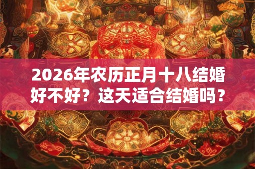 2026年农历正月十八结婚好不好？这天适合结婚吗？