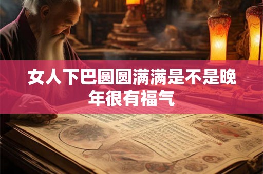 女人下巴圆圆满满是不是晚年很有福气
