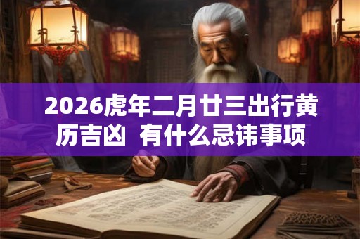 2026虎年二月廿三出行黄历吉凶 有什么忌讳事项 2026虎年二月廿三出行黄历吉凶 有什么忌讳事项
