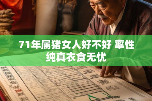 71年属猪女人好不好 率性纯真衣食无忧