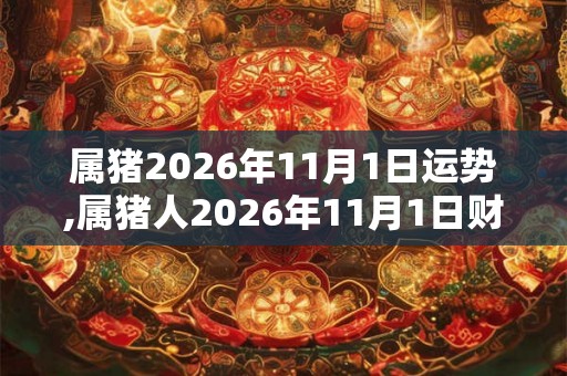 属猪2026年11月1日运势,属猪人2026年11月1日财运,生肖猪2026年11月1日运势