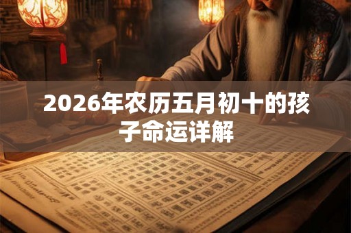 2026年农历五月初十的孩子命运详解