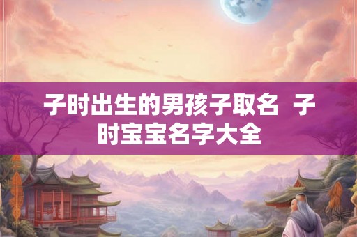 子时出生的男孩子取名  子时宝宝名字大全