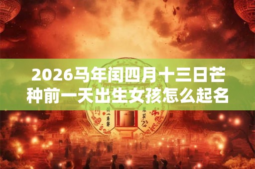 2026马年闰四月十三日芒种前一天出生女孩怎么起名？