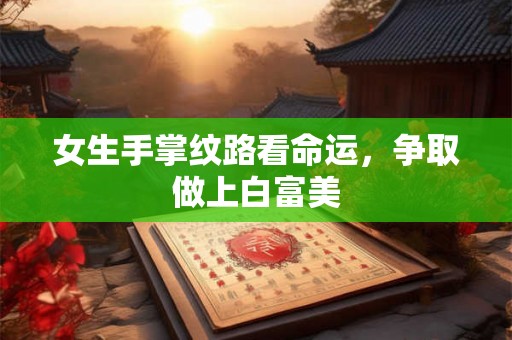 女生手掌纹路看命运,争取做上白富美 女生手掌纹路看命运,争取做上白富美